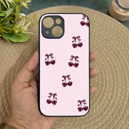 Blush Berry Metal Back Case for Apple Iphone 15 Plus