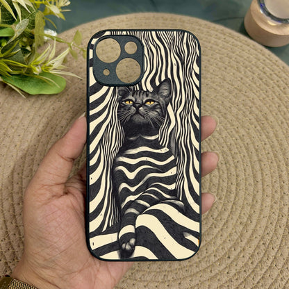 Cosmic Cat Metal Back Case for Apple Iphone 14 Plus