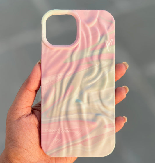 'Wonderful Day' Quoted Silicone Case for Apple iPhone