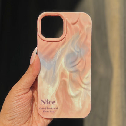 Soft Waves Ombre Silicone Case for Apple iPhone