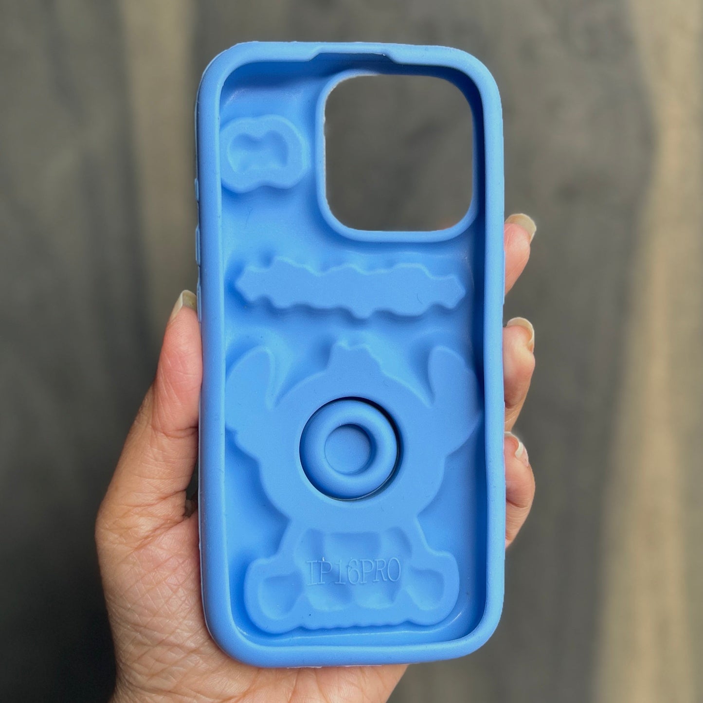 Stitch Pop Socket Silicone case for Apple Iphone 16 Pro