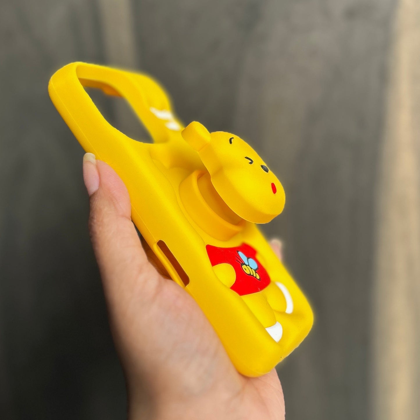 Winnie Pooh Pop Socket Silicone case for Apple Iphone 16 Pro