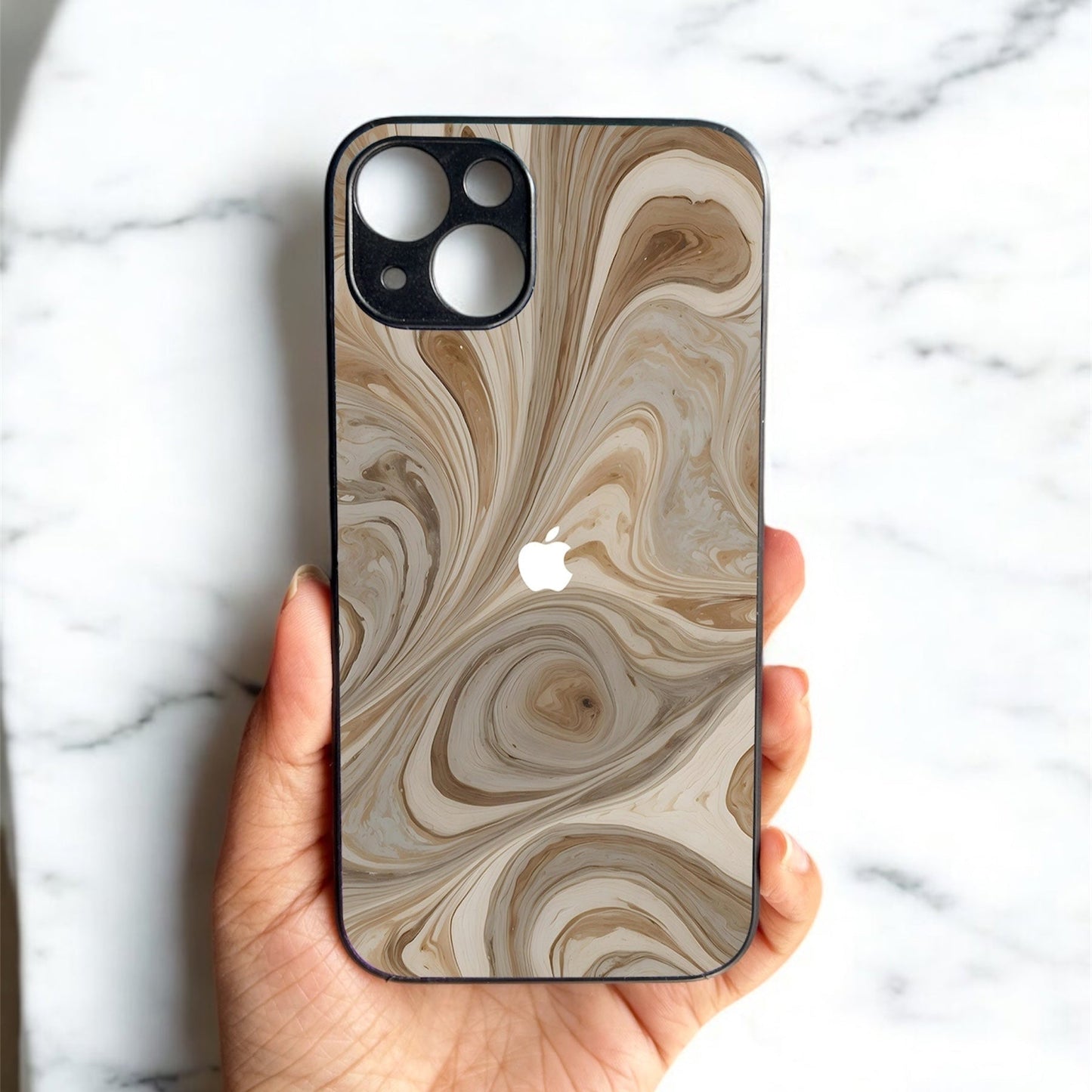 SandStorm Glossy Metal Back Case for Apple Iphone 14 Plus