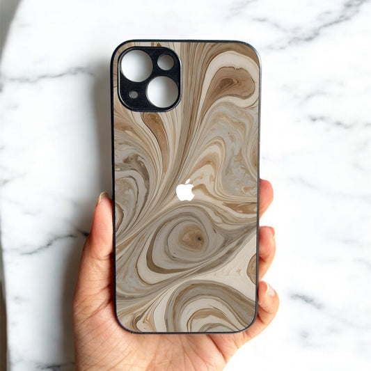 SandStorm Glossy Metal Back Case for Apple Iphone 14 Plus