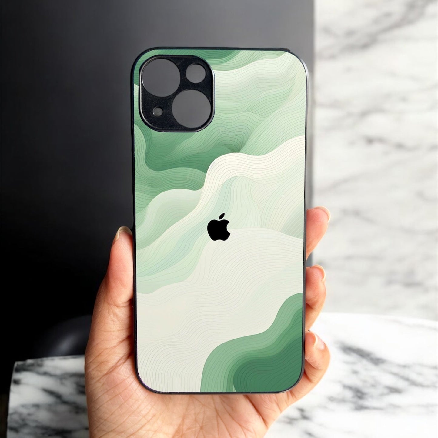 Mint Mist Glossy Metal Back Case for Apple iPhone