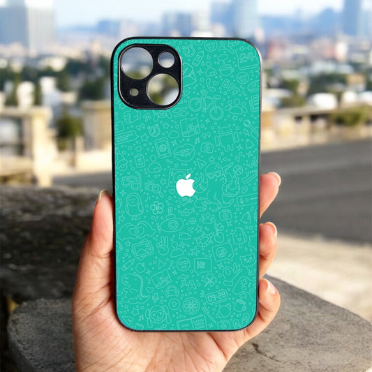 DoodlePop Glossy Metal Back case for Apple Iphone