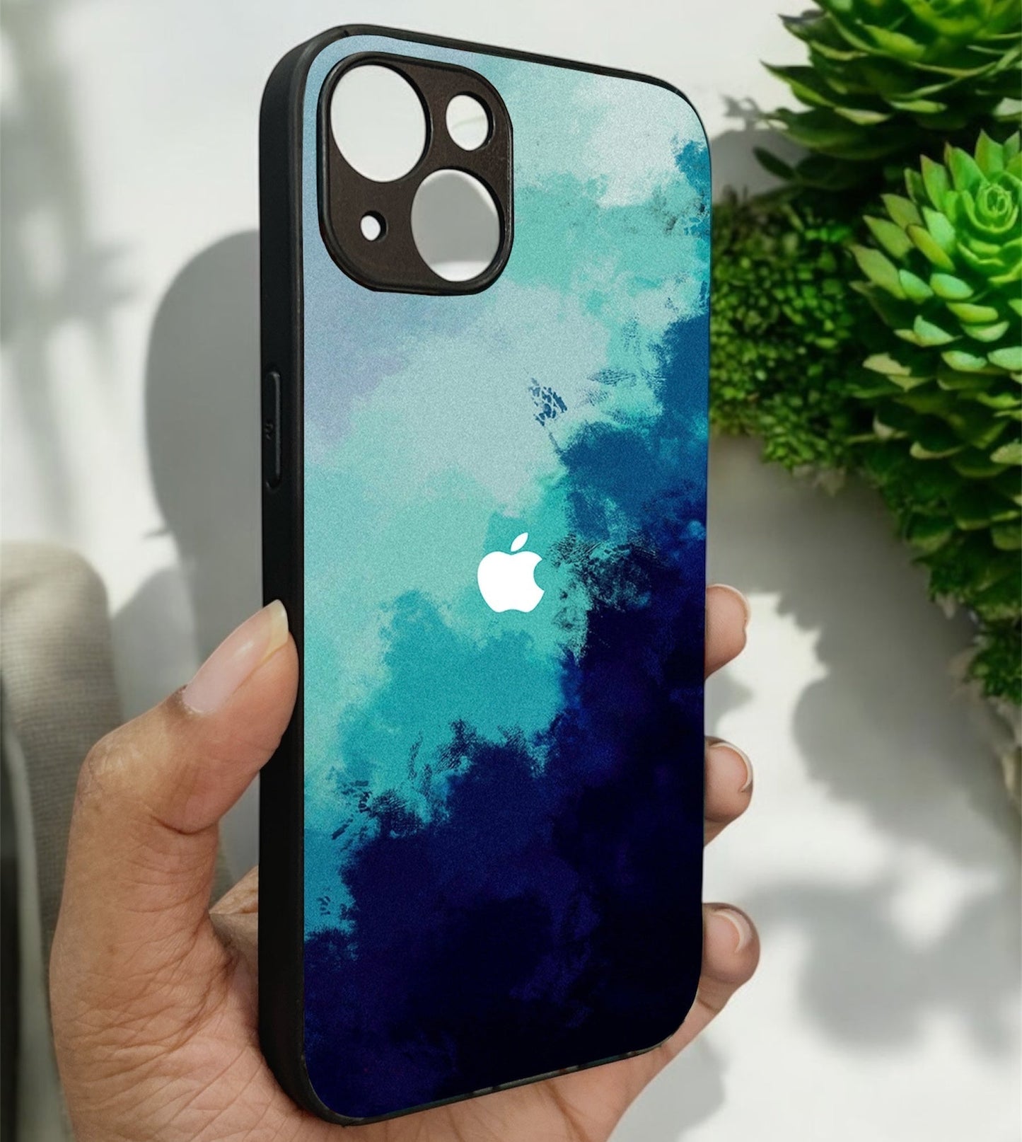 Bluora Glossy Metal Back Case for Apple Iphone 15 Plus