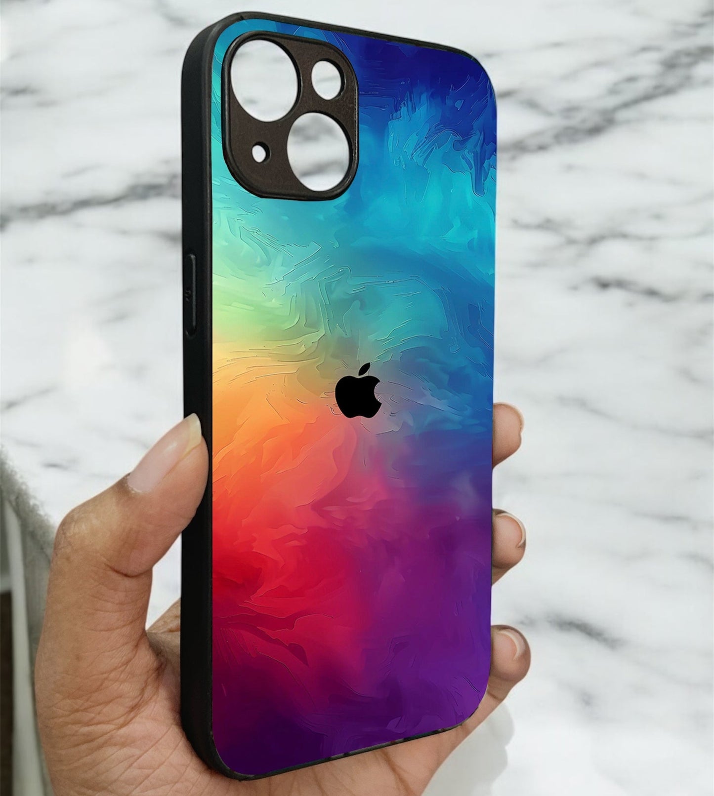 ColorFusion Glossy Metal Back Case for Apple iPhone