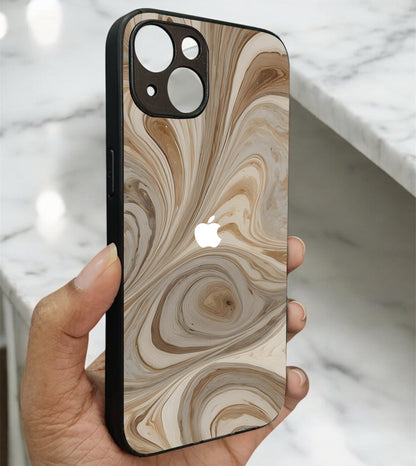 SandStorm Glossy Metal Back Case for Apple Iphone 15 Plus