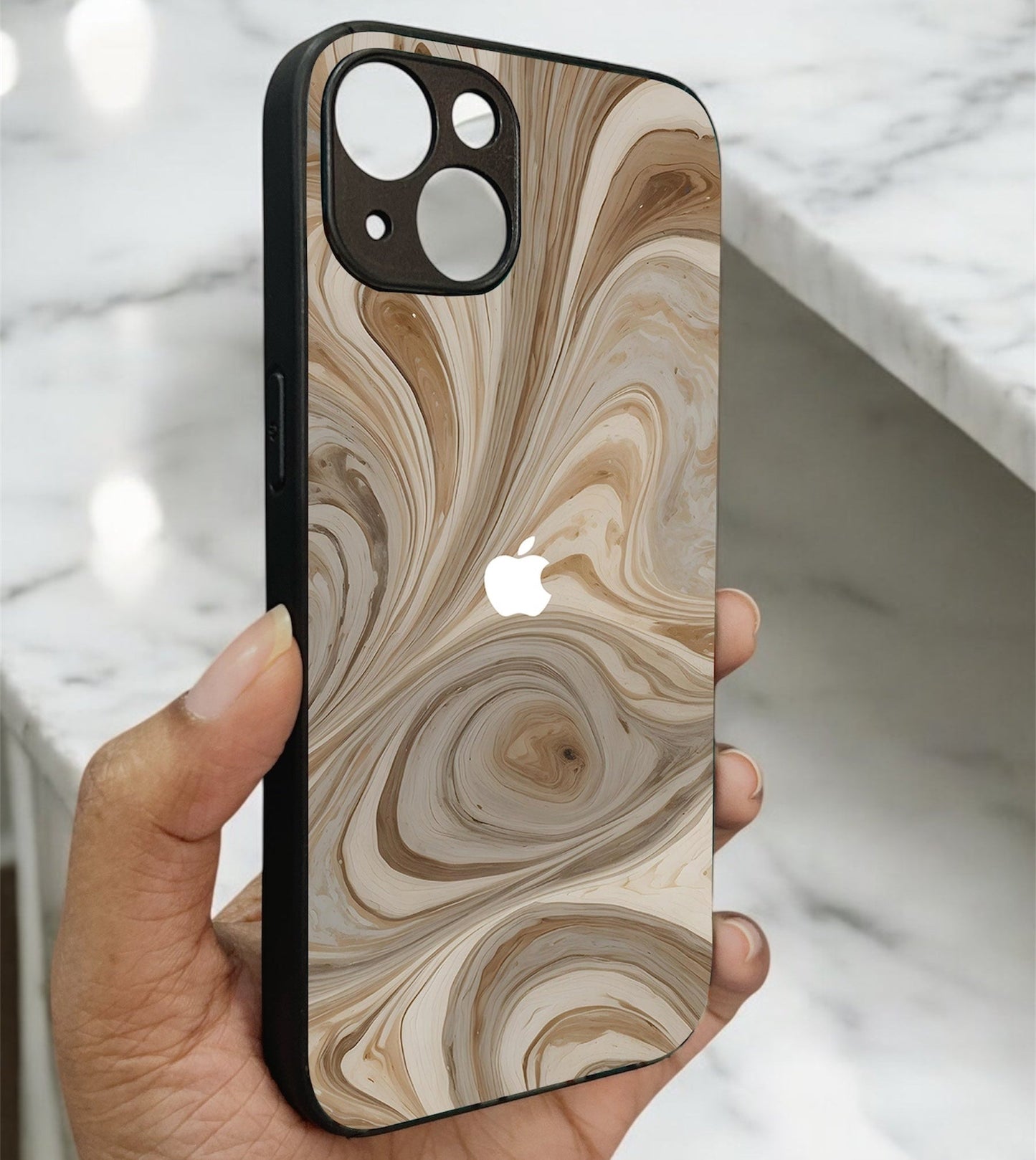 SandStorm Glossy Metal Back Case for Apple Iphone 14 Plus