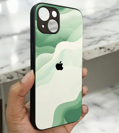 Mint Mist Glossy Metal Back Case for Apple Iphone 14 Plus