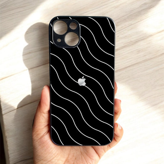 Black Curvio Metal Back Case for Apple iPhone
