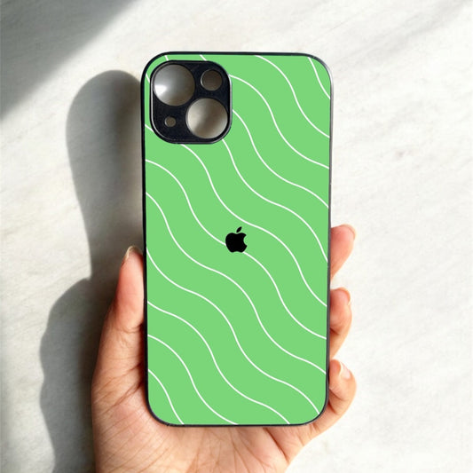 Green Curvio Metal Back Case for Apple iPhone