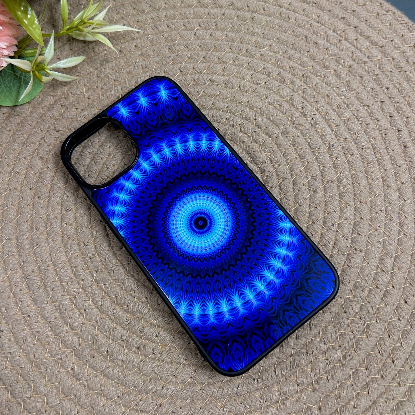 Amulet Mandala Glossy Metal Back Case for Apple Iphone 15 Plus