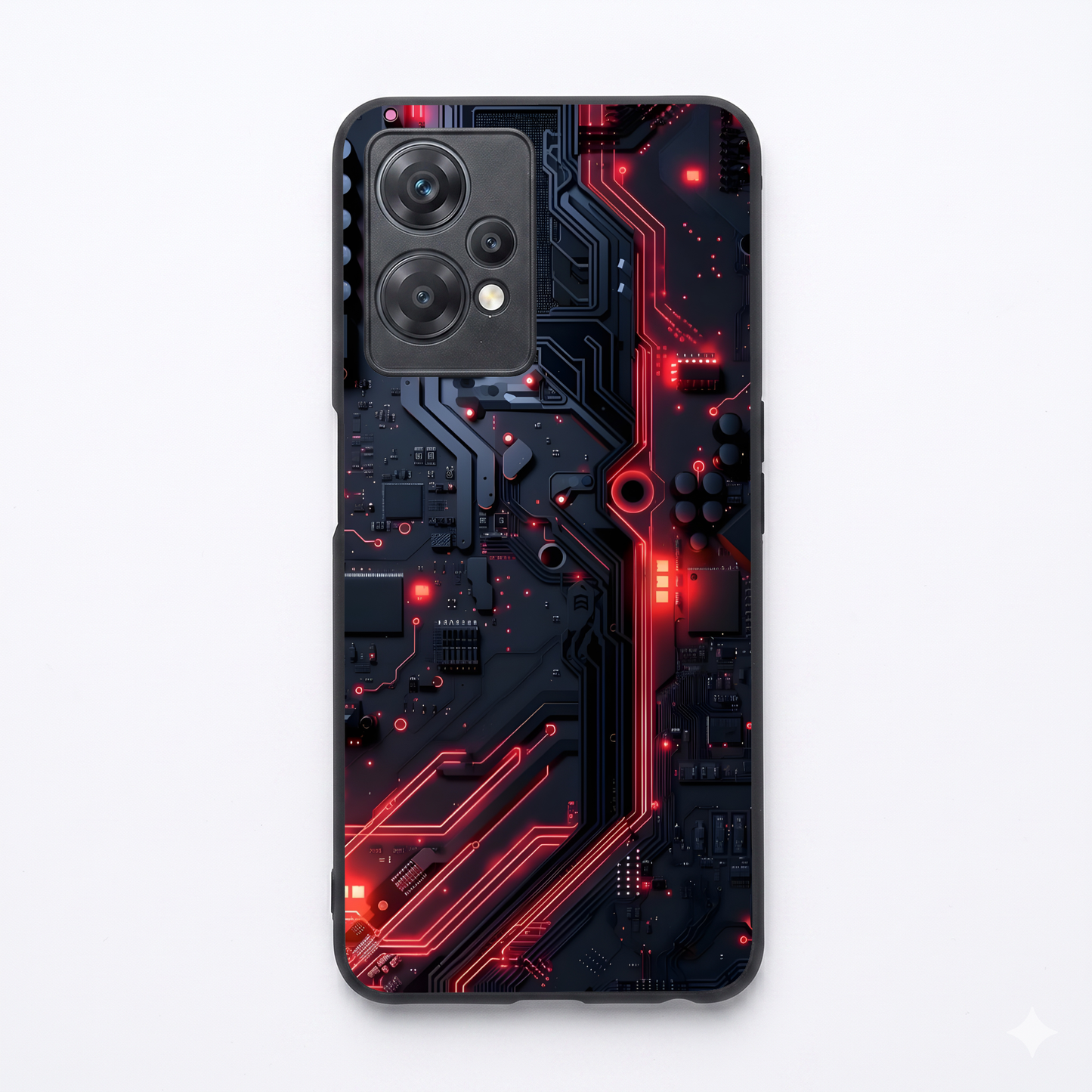 Red Surge Metal Back Case for Oneplus NORD CE 2 LITE 5G