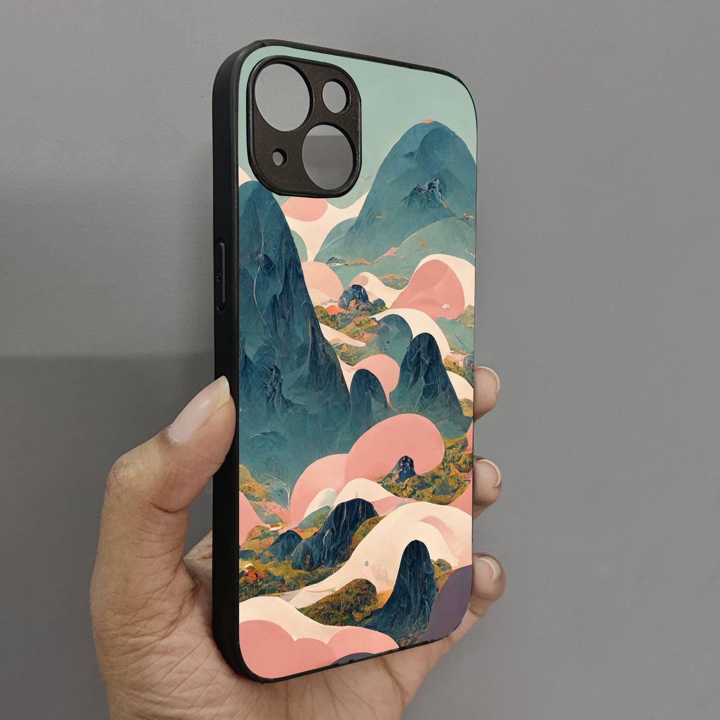 Cloud Peaks Metal Back Case for Apple Iphone 13