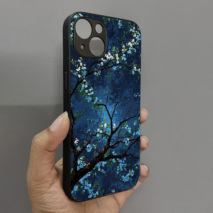 Starry Blossom Metal Back Case for Apple Iphone 15 Plus
