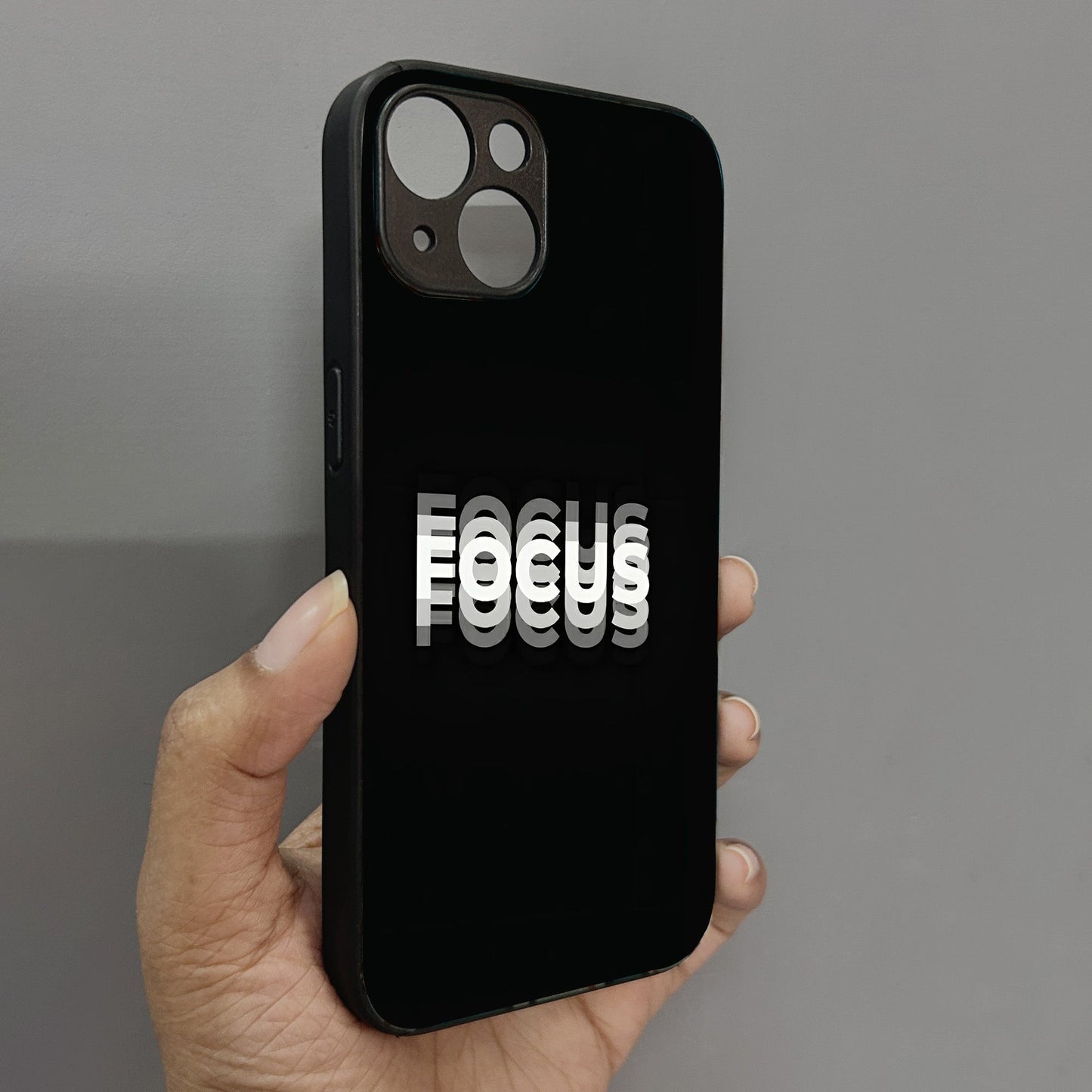 FOCUS' Metal Back Case for Apple Iphone 13