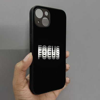 FOCUS' Metal Back Case for Apple Iphone 13