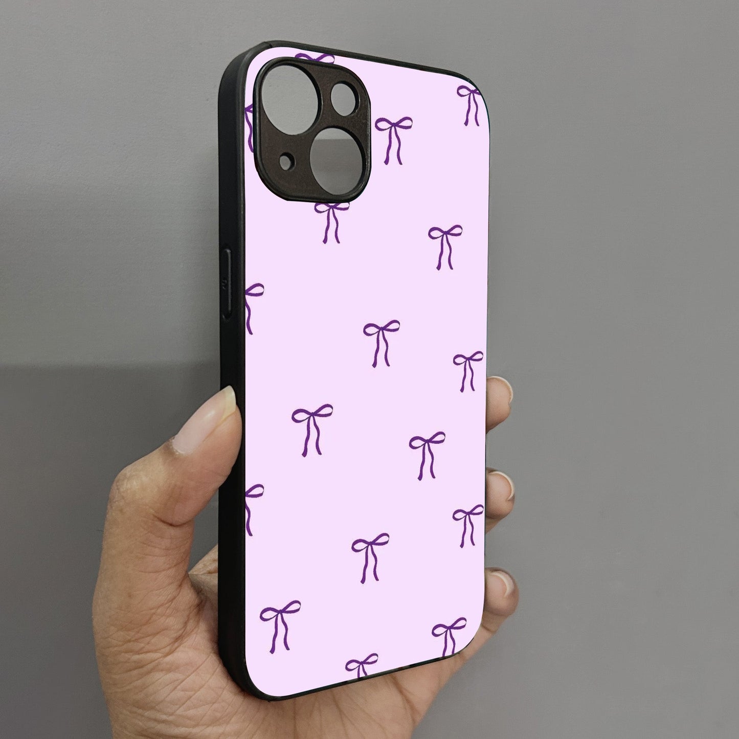 Tiny Bow Metal Back Case for Apple Iphone 14 Plus