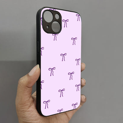 Tiny Bow Metal Back Case for Apple Iphone 14 Plus