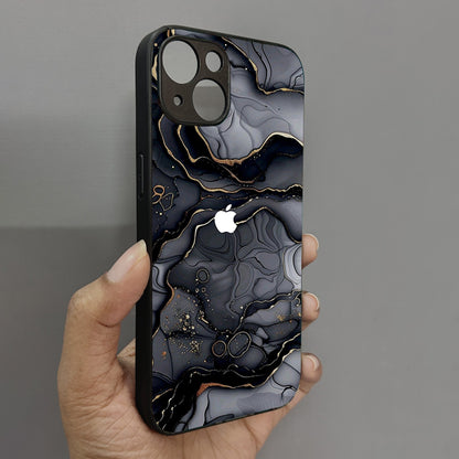 Dark Luxe Metal Back Case for Apple Iphone 15 Plus
