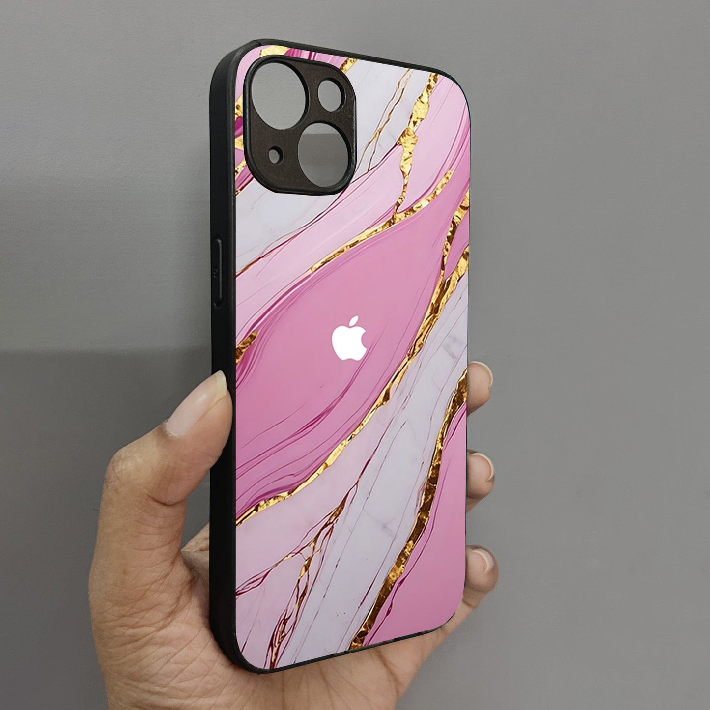 Soft Blush Metal Back Case for Apple Iphone 14