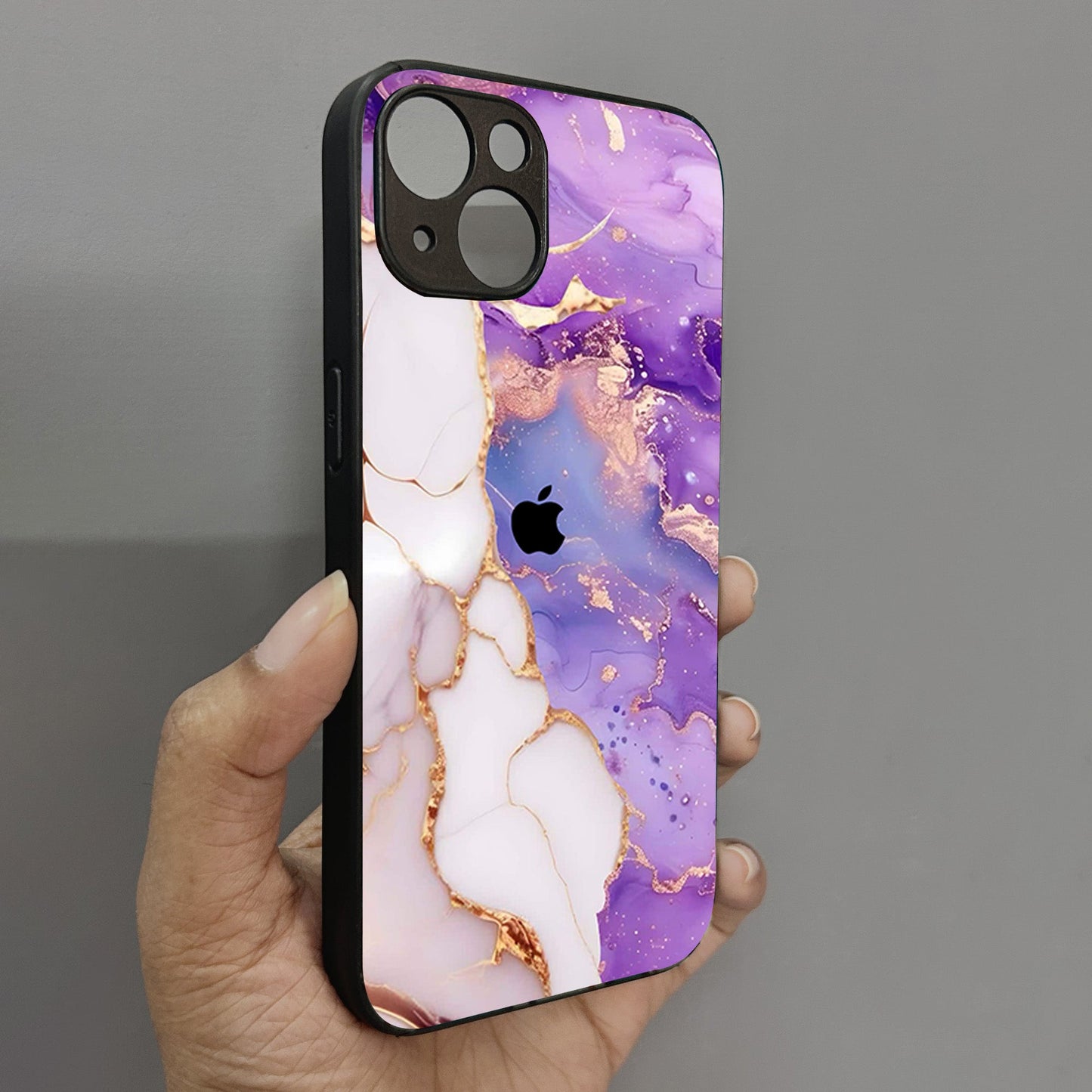 Sapphire Luxe Metal Back Case for Apple Iphone 15 Plus