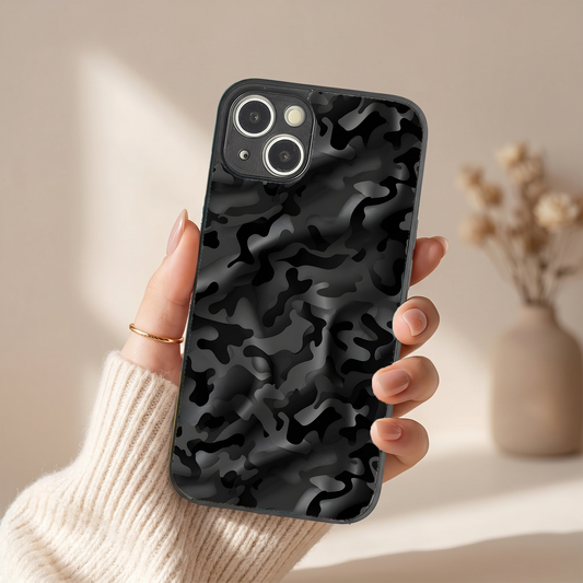 Shadow Camo Metal Back Case for Apple Iphone 13