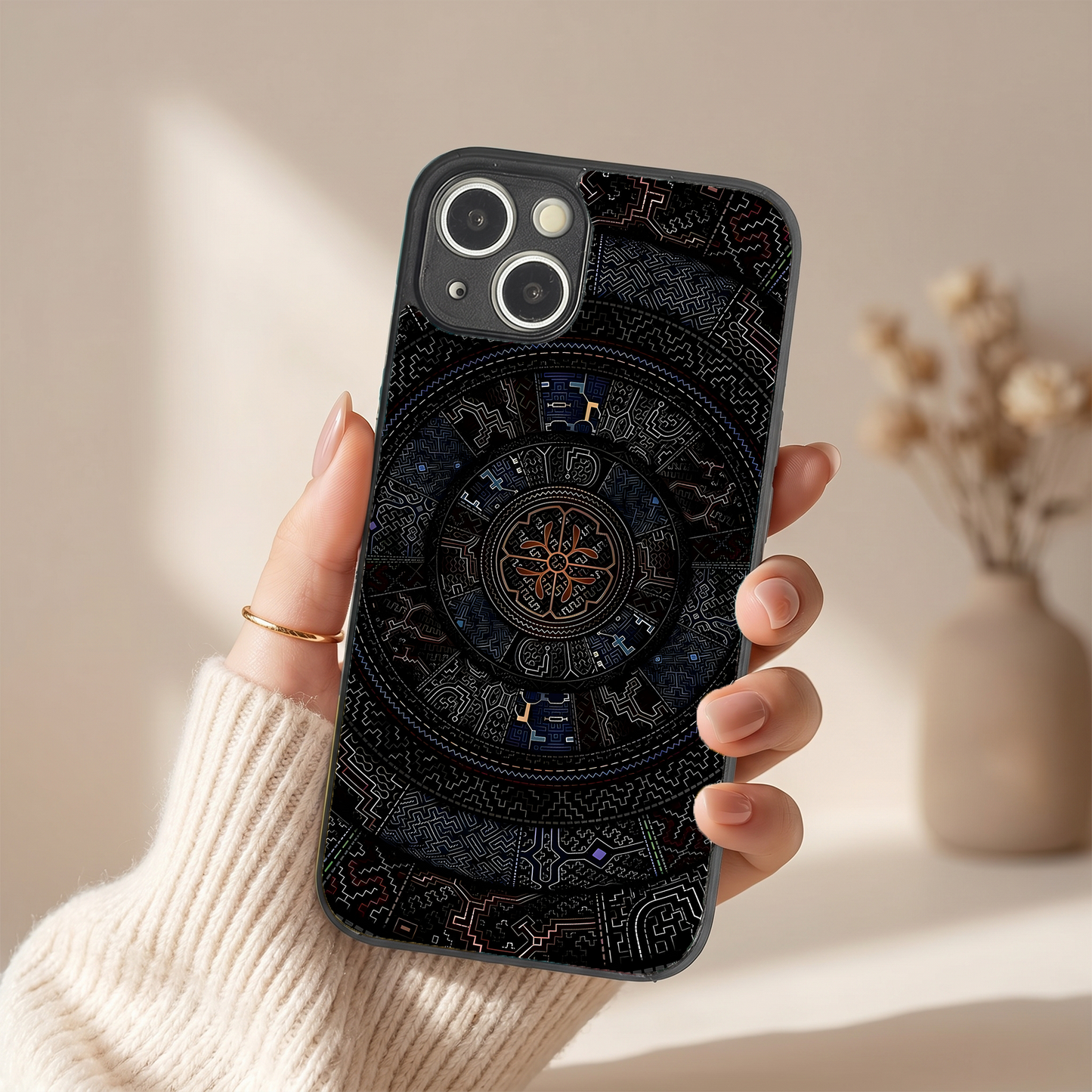 Dark Mandala Metal Back Case for Apple Iphone 14