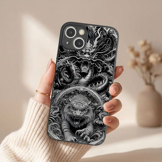 Dragon Ink Metal Back Case for Apple Iphone 13