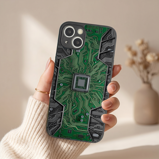Chip Mode Metal Back Case for Apple Iphone 13