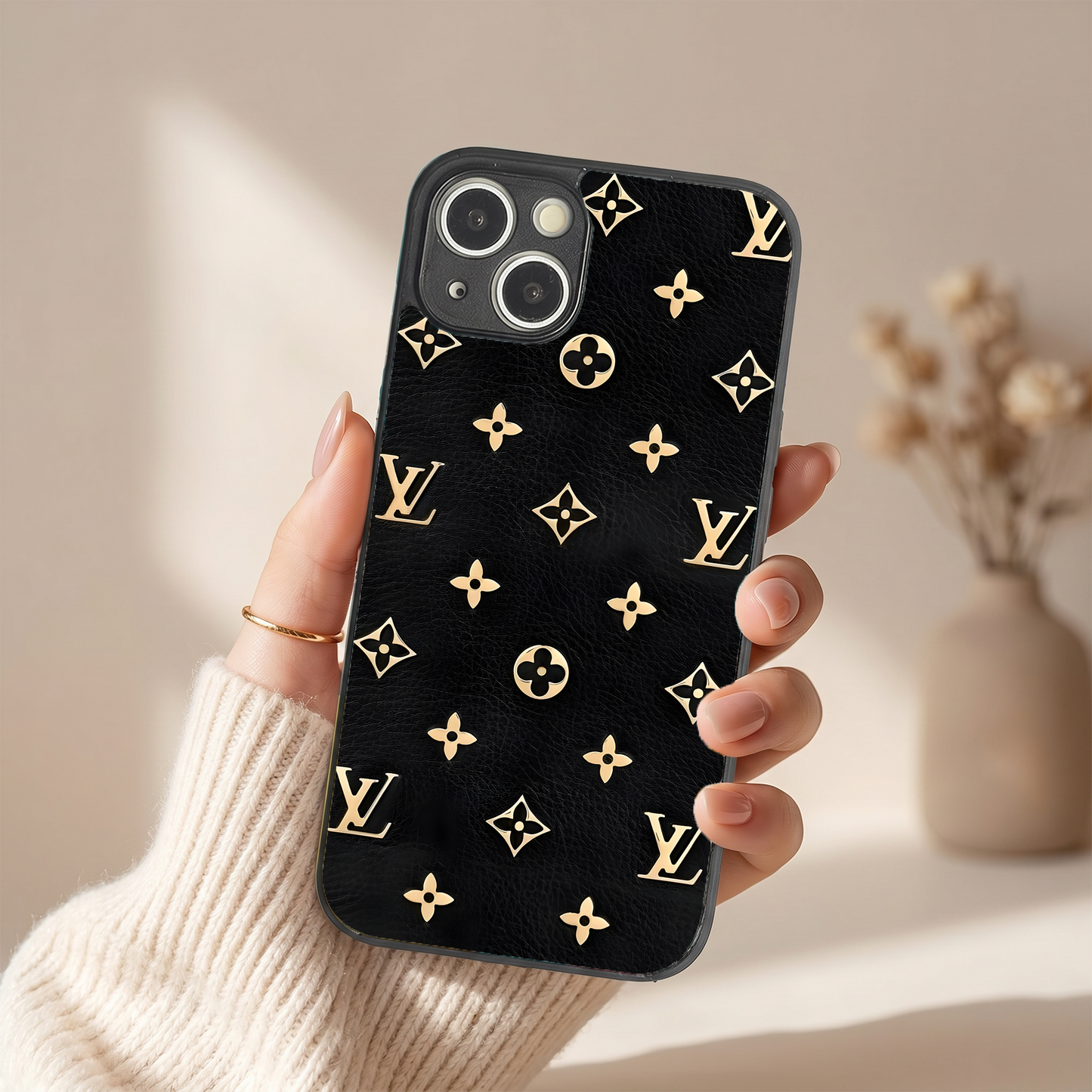 Luxe Gold Metal Back Case for Apple Iphone 13