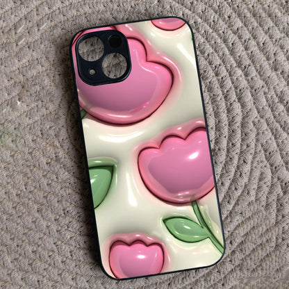 Inflated Tulip Metal Back Case for Apple Iphone 15 Plus