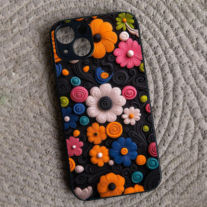 Floral Bliss Metal Back Case for Apple Iphone 15 Plus