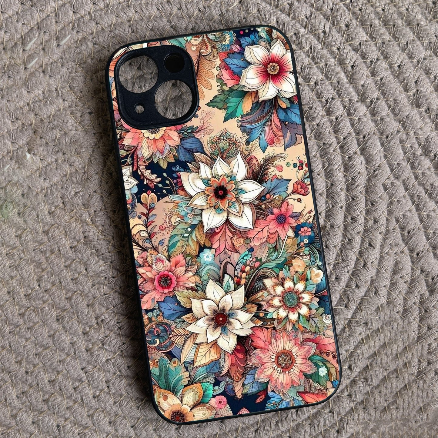 Floral Rush Metal Back Case for Apple Iphone 14 Plus