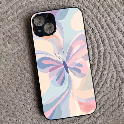 Artistic Butterfly Metal Back Case for Apple Iphone 14 Plus