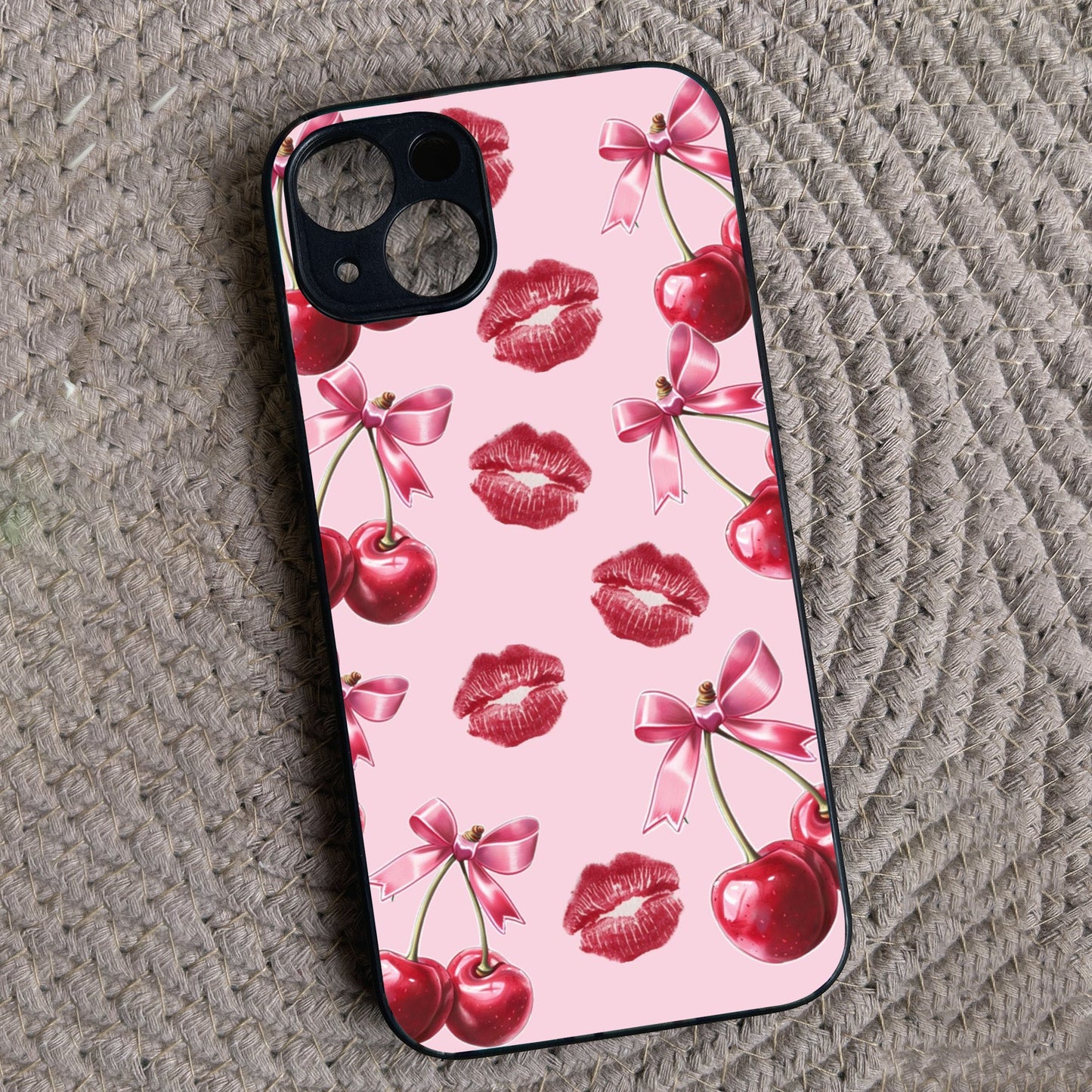 Cherry Lips Metal Back Case for Apple Iphone 14