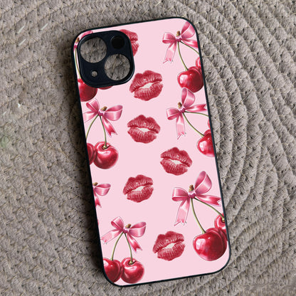 Cherry Lips Metal Back Case for Apple Iphone 13