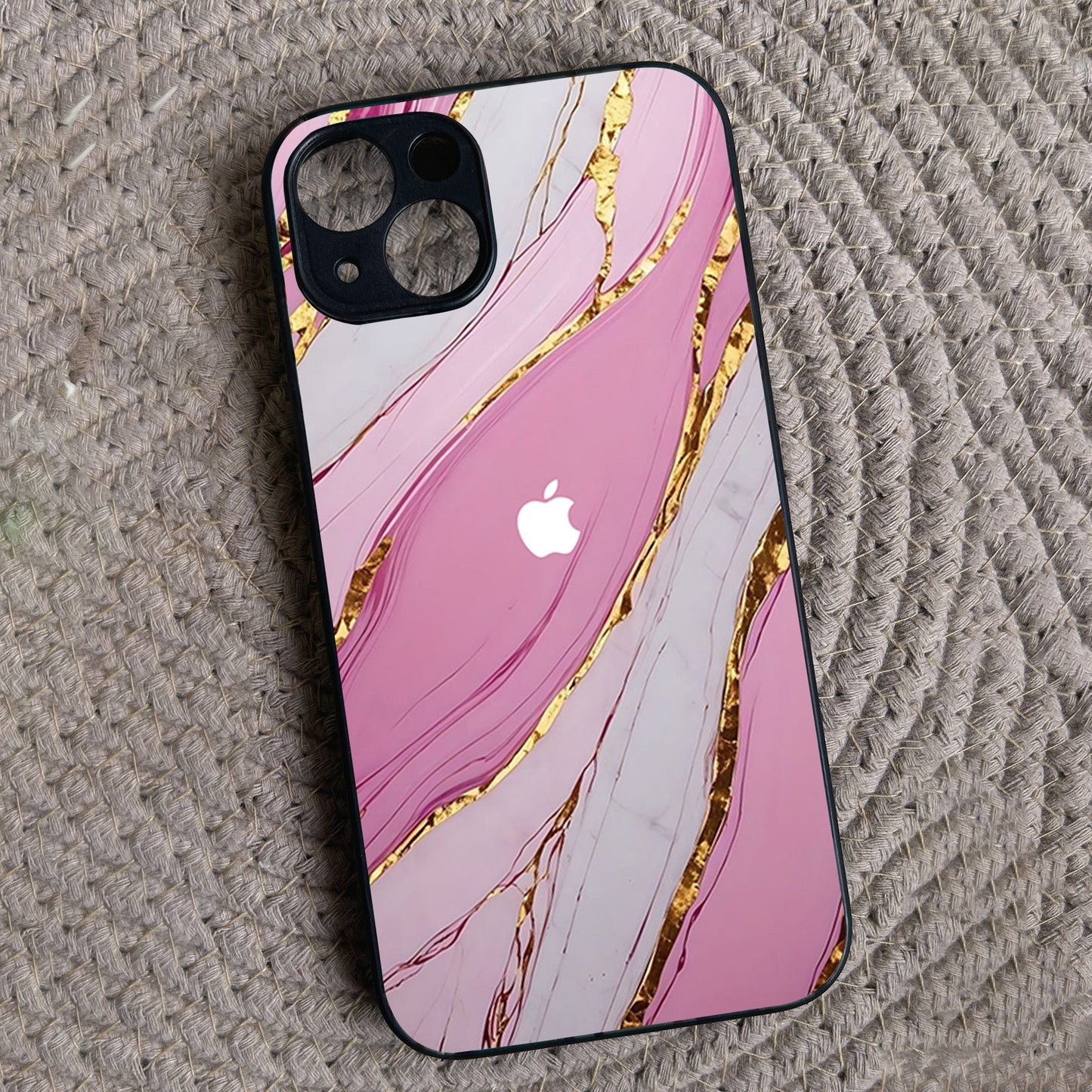 Soft Blush Metal Back Case for Apple Iphone 15 Plus