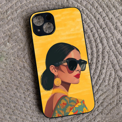 Desi Diva Metal Back Case for Apple Iphone 13