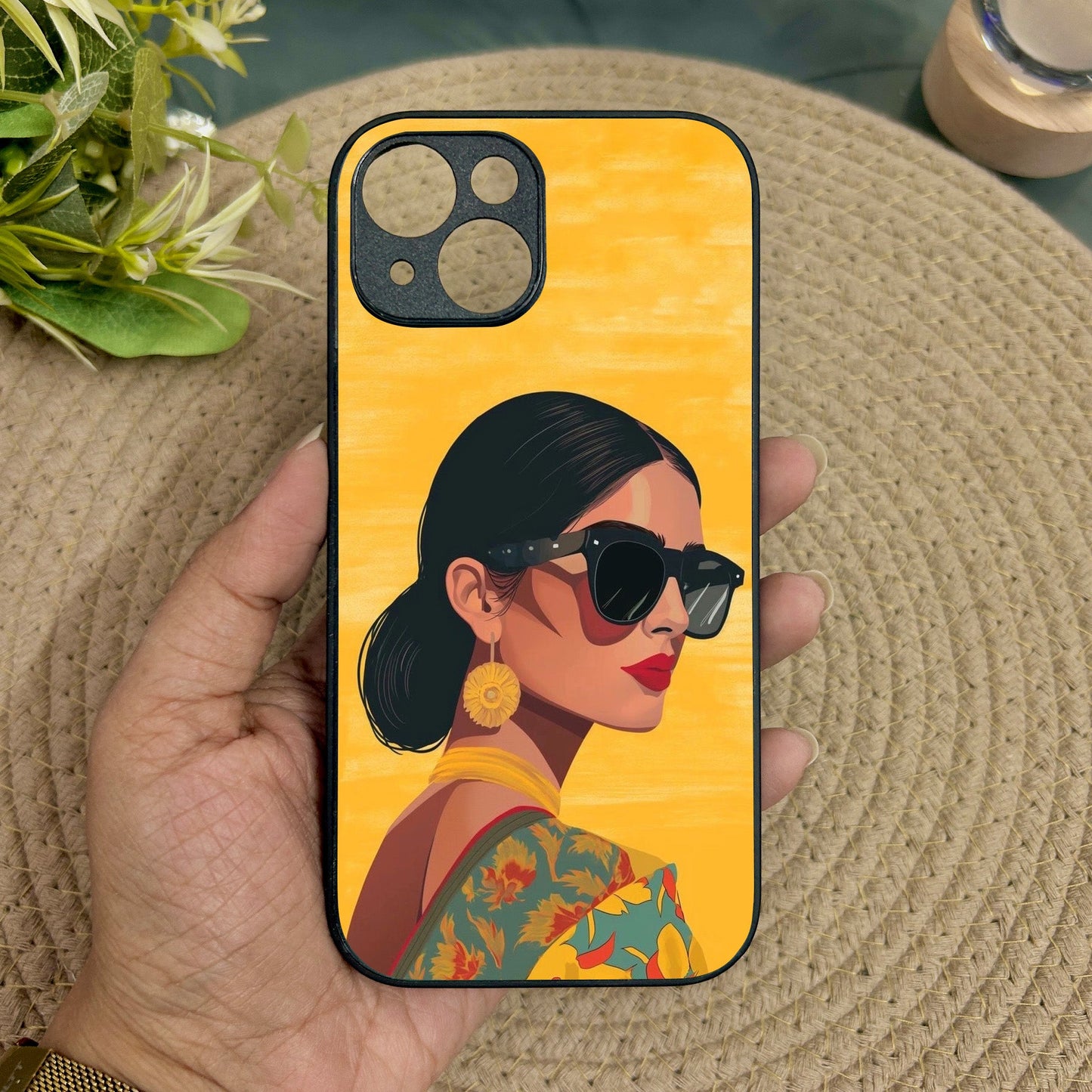 Desi Diva Metal Back Case for Apple Iphone 14 Plus