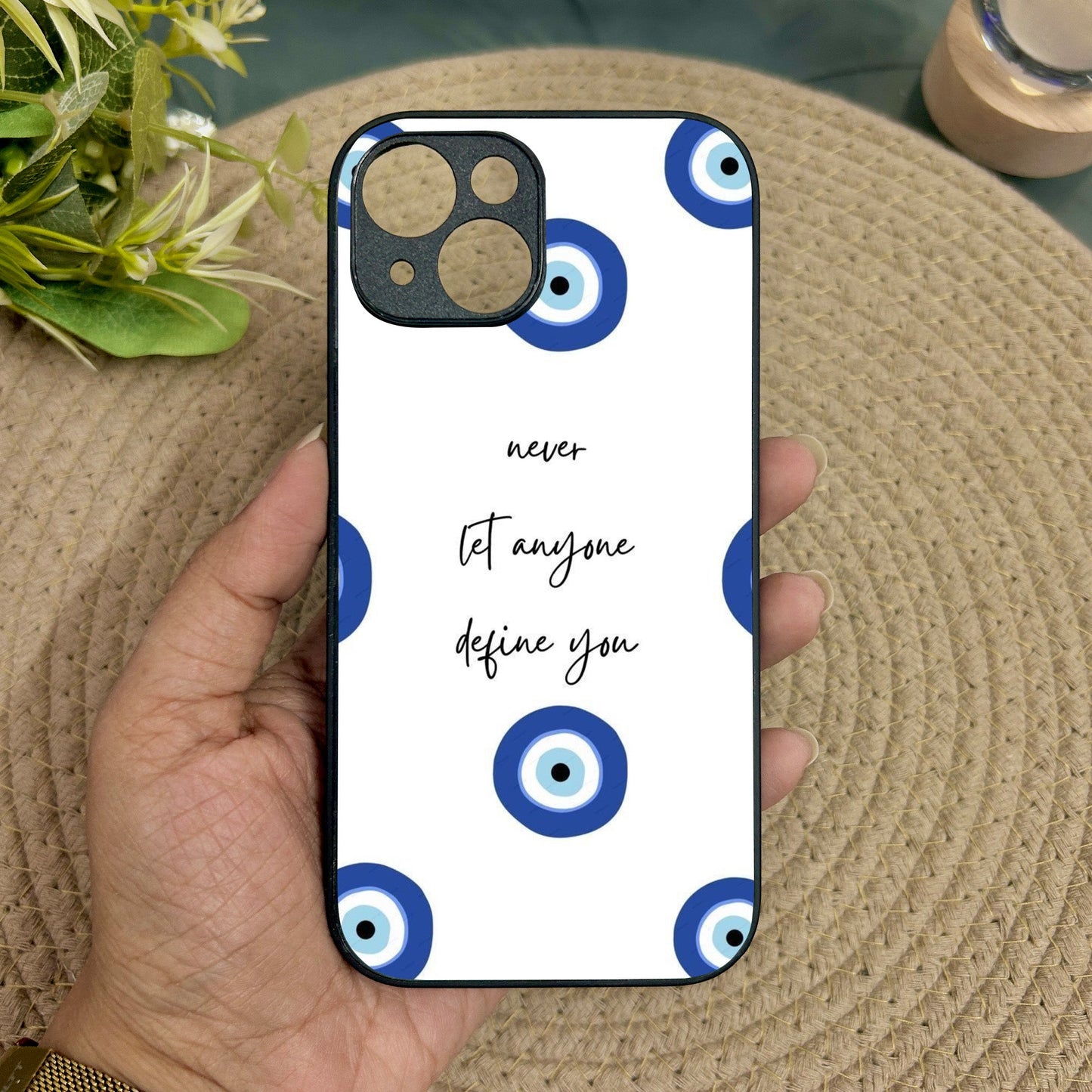 Eye Guard Metal Back Case for Apple Iphone 14 Plus