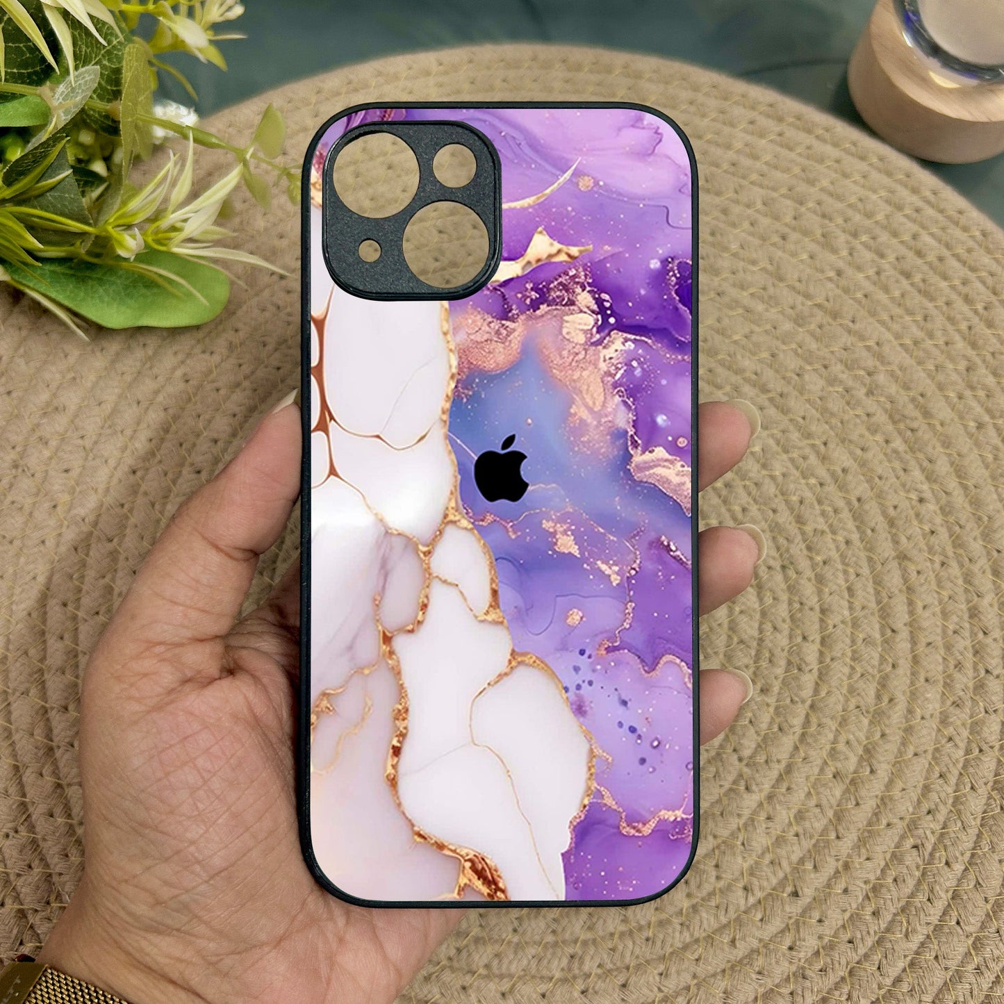 Sapphire Luxe Metal Back Case for Apple Iphone 14 Plus