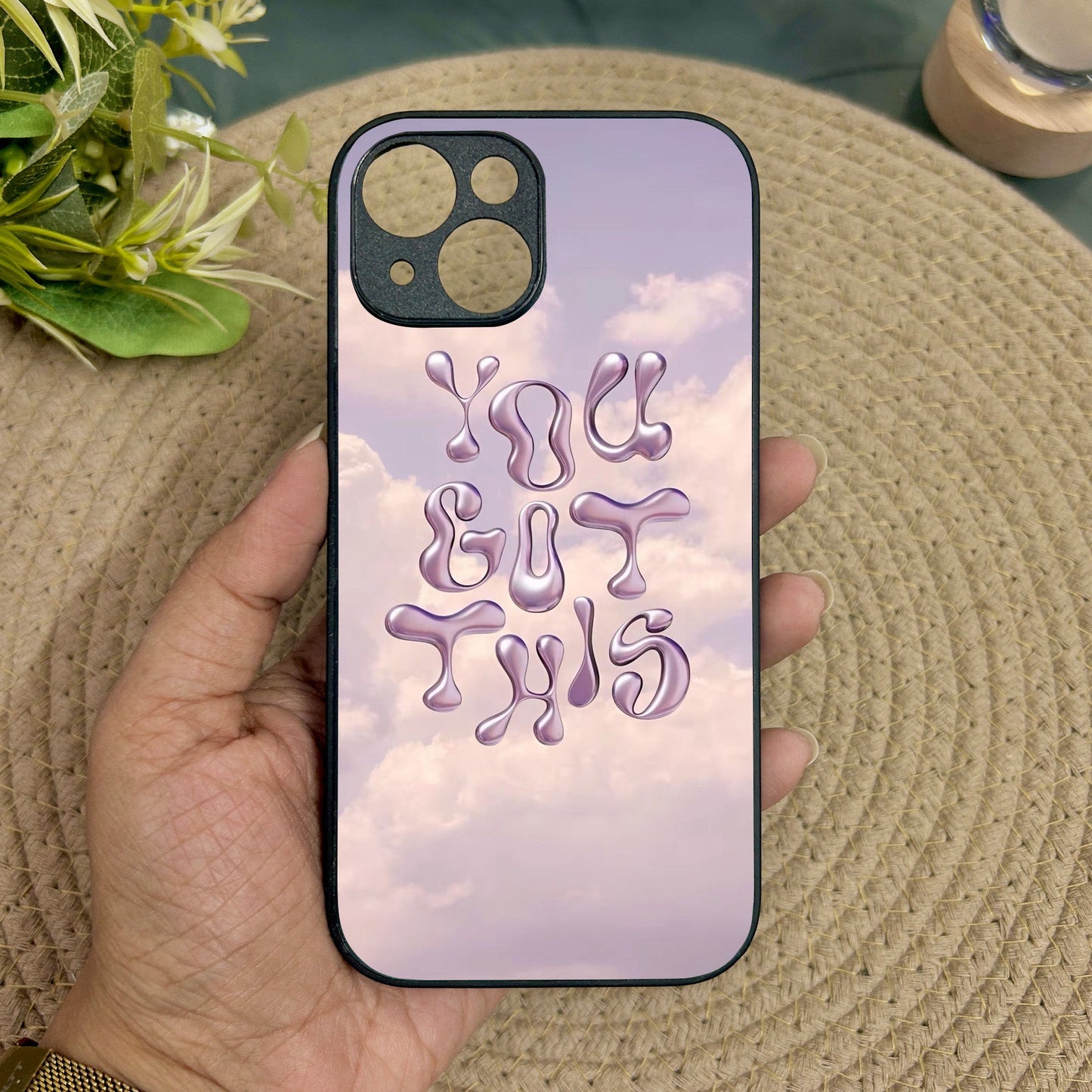 You Got This' Metal Back Case for Apple Iphone 15 Plus