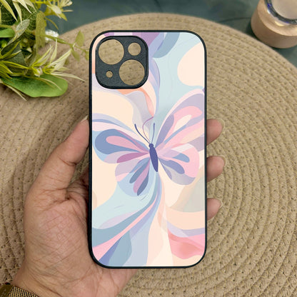 Artistic Butterfly Metal Back Case for Apple Iphone 14 Plus
