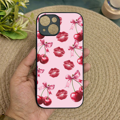 Cherry Lips Metal Back Case for Apple Iphone 13