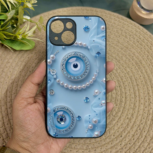 Pearl Amulet Metal Back Case for Apple Iphone 15 Plus