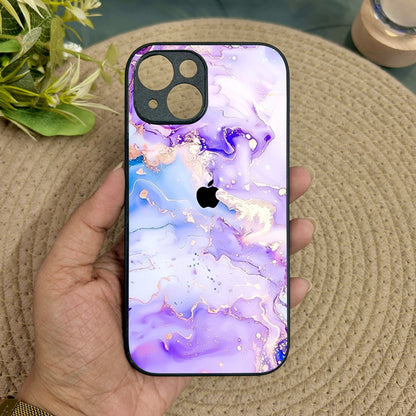 Indigo Flow Metal Back Case for Apple Iphone 14 Plus