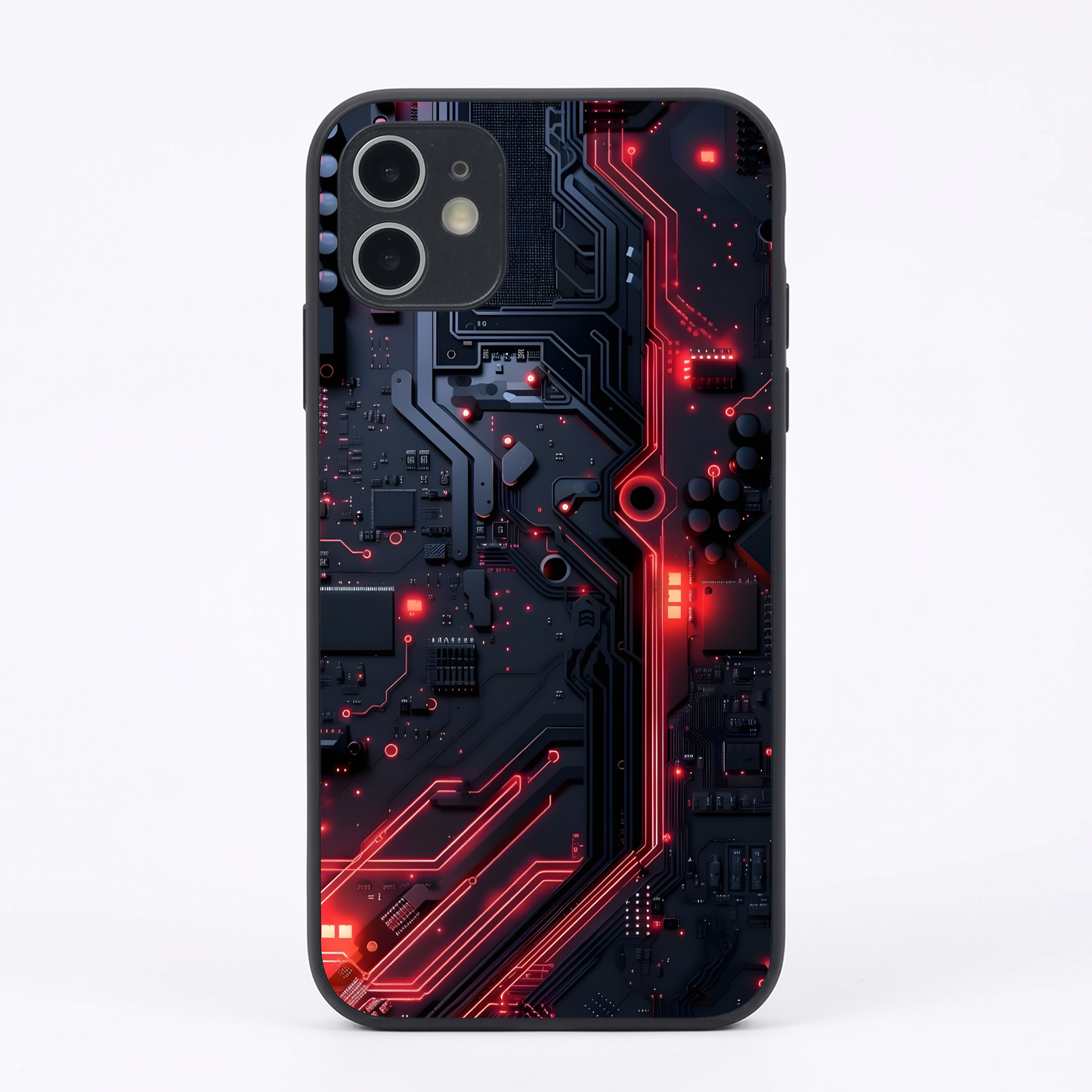 Red Surge Metal Back Case for Apple Iphone 11